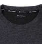 Phiten DRY杢×メッシュ半袖Tシャツ ブラック: 襟裏アクアチタンテープ