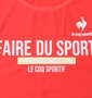 LE COQ SPORTIF サンスクリーン半袖Tシャツ リビングコーラル: フロントプリント