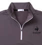 LE COQ SPORTIF エコペットハーフジップ半袖シャツ チャコール:
