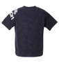 DESCENTE ジャガードグラフィック半袖Tシャツ ネイビー: バックスタイル