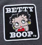 BETTY BOOP 7Gジャガードフルジップパーカーセーター ミックスグレー: フロントワッペン