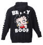 BETTY BOOP 7Gジャガードフルジップパーカーセーター ブラック: バックスタイル