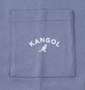 KANGOL ポケット付プリント半袖Tシャツ ブルー: 胸ポケット・プリント