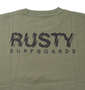 RUSTY プリント半袖Tシャツ カーキ: バックプリント