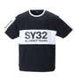 SY32 by SWEET YEARS エクスチェンジカルチョ半袖Tシャツ ブラック: