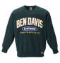 BEN DAVIS カレッジワッペンロゴクルーネックスウェット ダークグリーン: