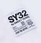 SY32 by SWEET YEARS フルジップパーカー ホワイト: 袖のアップリケ