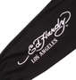 Ed Hardy 刺繍&プリントジャージセット ブラック×ホワイト: 袖・パンツ裾共通プリント