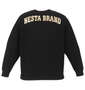 NESTA BRAND 箔プリント長袖Tシャツ ブラック: バックスタイル
