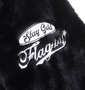 FLAGSTAFF×PEANUTS スヌーピーコラボフェイクファージャケット ブラック: 袖刺繍
