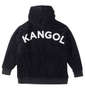 KANGOL シルキーフリースジャケット ブラック: バックスタイル