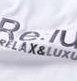 Re:luxi スクリプトアーチ半袖Tシャツ ホワイト: 圧着プリント