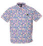 adidas golf マルチカラープリント半袖B.Dシャツ ホワイト