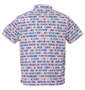 adidas golf マルチカラープリント半袖B.Dシャツ ホワイト: バックスタイル