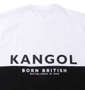 KANGOL バイカラー半袖Tシャツ ホワイト: バックプリント拡大