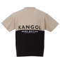 KANGOL バイカラー半袖Tシャツ ベージュ: バックスタイル