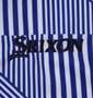 SRIXON 【松山英樹プロモデル】変形ストライプ半袖シャツ ブルー: フロント刺繍
