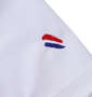 LE COQ SPORTIF ヘランカSUNSCREEN鹿の子半袖ポロシャツ ホワイト: 袖の刺繍