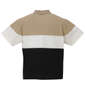 LE COQ SPORTIF ヘランカSUNSCREEN鹿の子切替半袖ポロシャツ ベージュ×ブラック: バックスタイル
