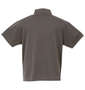 LE COQ SPORTIF エコペットハーフジップ半袖シャツ チャコール: バックスタイル