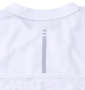 Phiten DRYメッシュ半袖Tシャツ ホワイト: バックの再帰反射プリント