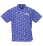 FILA GOLF ロゴグラフィックプリントホリゾンタルカラー半袖シャツ ブルー: