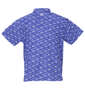 FILA GOLF ロゴグラフィックプリントホリゾンタルカラー半袖シャツ ブルー: バックスタイル