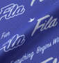 FILA GOLF ロゴグラフィックプリントホリゾンタルカラー半袖シャツ ブルー: 生地拡大