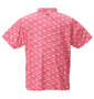 FILA GOLF ロゴグラフィックプリントホリゾンタルカラー半袖シャツ ピンク: バックスタイル