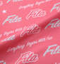 FILA GOLF ロゴグラフィックプリントホリゾンタルカラー半袖シャツ ピンク: 生地拡大