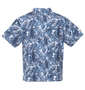 FILA GOLF フリージングスキンボタニカルプリントホリゾンタルカラー半袖シャツ ネイビー: バックスタイル