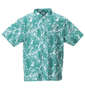 FILA GOLF フリージングスキンボタニカルプリントホリゾンタルカラー半袖シャツ グリーン: