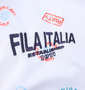 FILA GOLF フリージングカノコエレメントプリント半袖シャツ ホワイト: 左胸刺繍