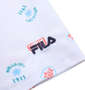 FILA GOLF フリージングカノコエレメントプリント半袖シャツ ホワイト: 左袖刺繍
