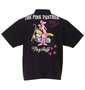 PINK PANTHER×FLAGSTAFF ピンクパンサー半袖ポロシャツ ブラック: バックスタイル