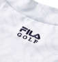 FILA GOLF タイポプリントモックネック長袖シャツ ホワイト: バック刺繍