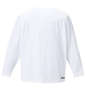 DESCENTE S.F.TECH SUNSCREENスクエアロゴ長袖Tシャツ ホワイト: バックスタイル