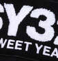 SY32 by SWEET YEARS サガラワッペンボックスロゴプルパーカー ブラック: サガラ刺繍