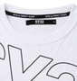 SY32 by SWEET YEARS スラッシュビッグロゴ半袖Tシャツ ホワイト: 襟の消臭テープ