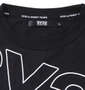 SY32 by SWEET YEARS スラッシュビッグロゴ半袖Tシャツ ブラック: 襟の消臭テープ