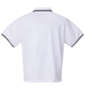 SY32 by SWEET YEARS エンボスボックスロゴジップ半袖ポロシャツ ホワイト: バックスタイル
