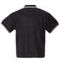 SY32 by SWEET YEARS エンボスボックスロゴジップ半袖ポロシャツ ブラック: バックスタイル