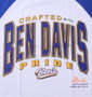 BEN DAVIS カレッジラグラン半袖Tシャツ ブルー: フロントプリント
