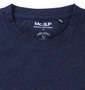 Mc.S.P オーガニックコットンクルーネック半袖Tシャツ ネイビー杢: