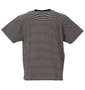 Mc.S.P オーガニックコットンボーダークルーネック半袖Tシャツ ブラック: バックスタイル