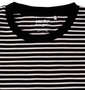 Mc.S.P オーガニックコットンボーダークルーネック半袖Tシャツ ブラック: