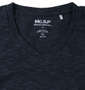 Mc.S.P オーガニックコットン混スラブVネック半袖Tシャツ ブラック杢: