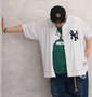 Fanatics ニューヨーク・ヤンキースベースボールシャツ ホワイト: モデル着用イメージ