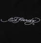 Ed Hardy プリント&刺繍半袖フルジップパーカージャージセット ブラック: トップス胸刺繍