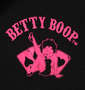 BETTY BOOP ニットフリース刺繍&プリントフルジップパーカー ブラック×ピンク: プリント
